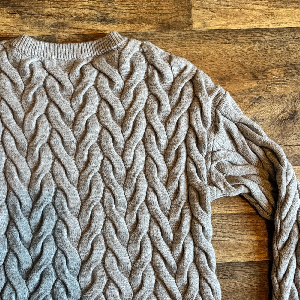 Philosophy Snow Globe | Cable Knit Sweater | Cottagecore Academia Normcore | - Picture 10 of 14